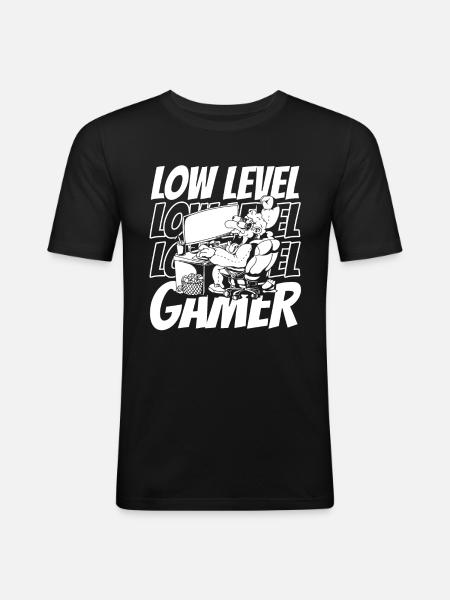 Jeux de joueurs - T-shirt près du corps Homme - noir
