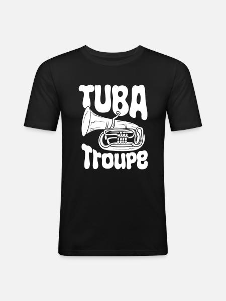 Fanfare procession tuba - Men's Slim Fit T-Shirt - black