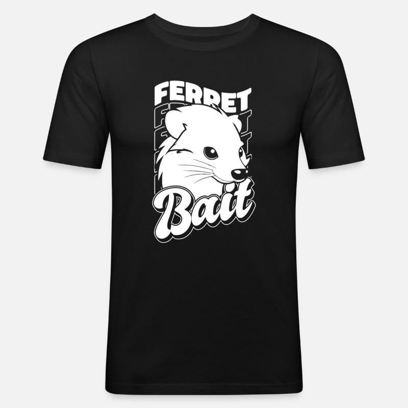 Frettchen Iltis - Männer Slim Fit T-Shirt - Schwarz