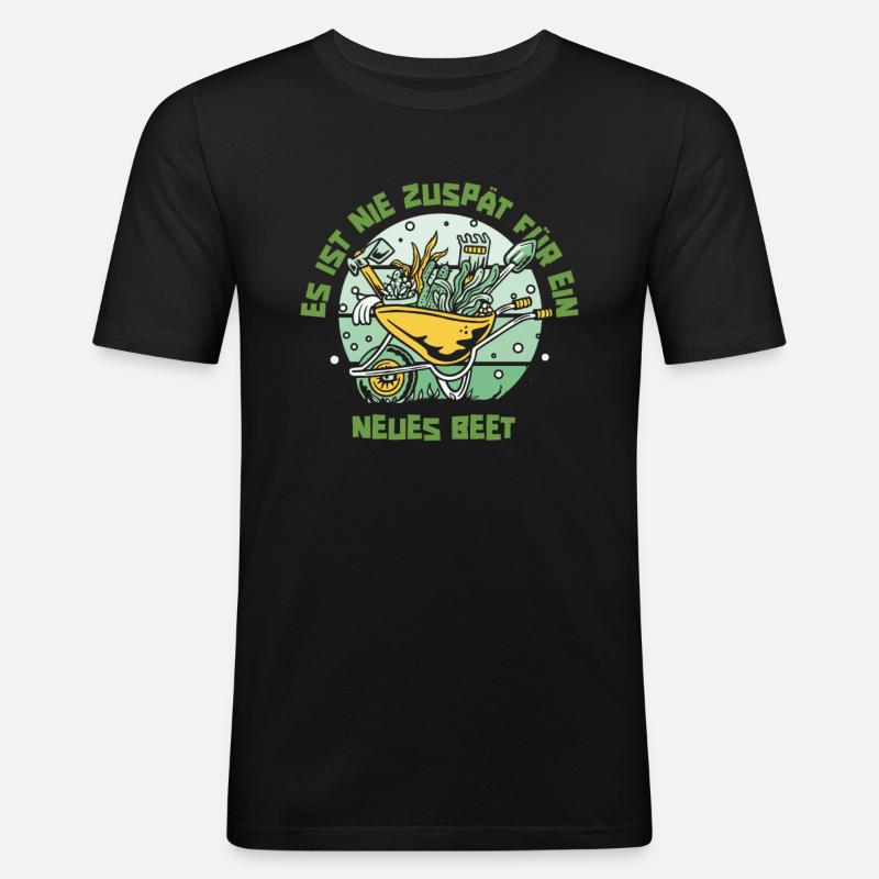 Hobbygärtner Garten Witzig - Männer Slim Fit T-Shirt - Schwarz