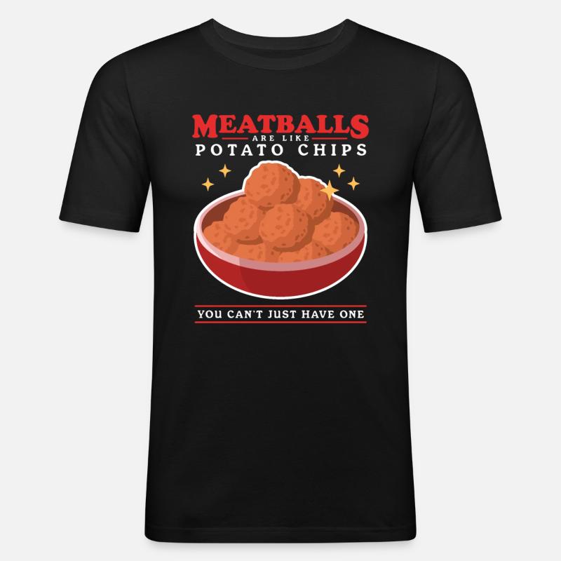 Frikadellen Bulette Bratklops Buletten Geschenk - Männer Slim Fit T-Shirt - Schwarz