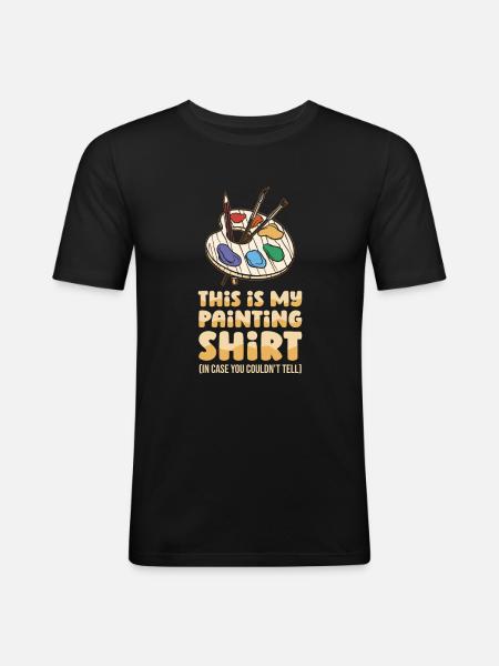 Painter Varnisher Funny - Men's Slim Fit T-Shirt - black