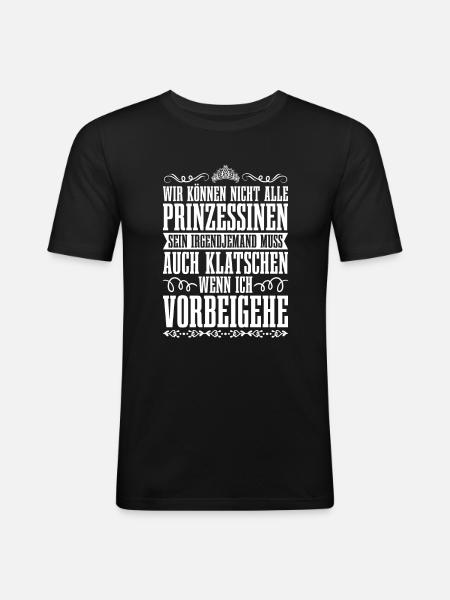 Prinzessin Krone - Männer Slim Fit T-Shirt - Schwarz