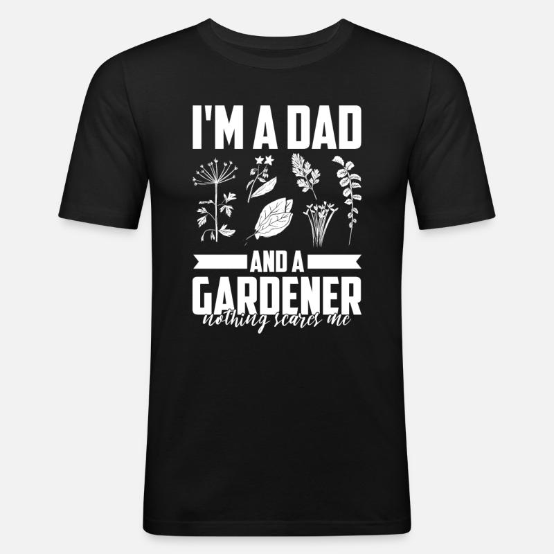 Hobbygärtner Garten Gartenvater - Männer Slim Fit T-Shirt - Schwarz