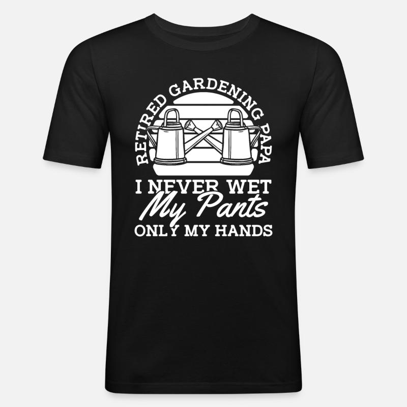 Hobbygärtner Garten Gartenvater - Männer Slim Fit T-Shirt - Schwarz
