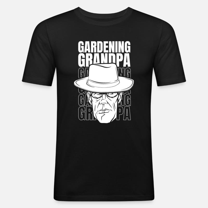 Hobbygärtner Garten Garten Opa - Männer Slim Fit T-Shirt - Schwarz