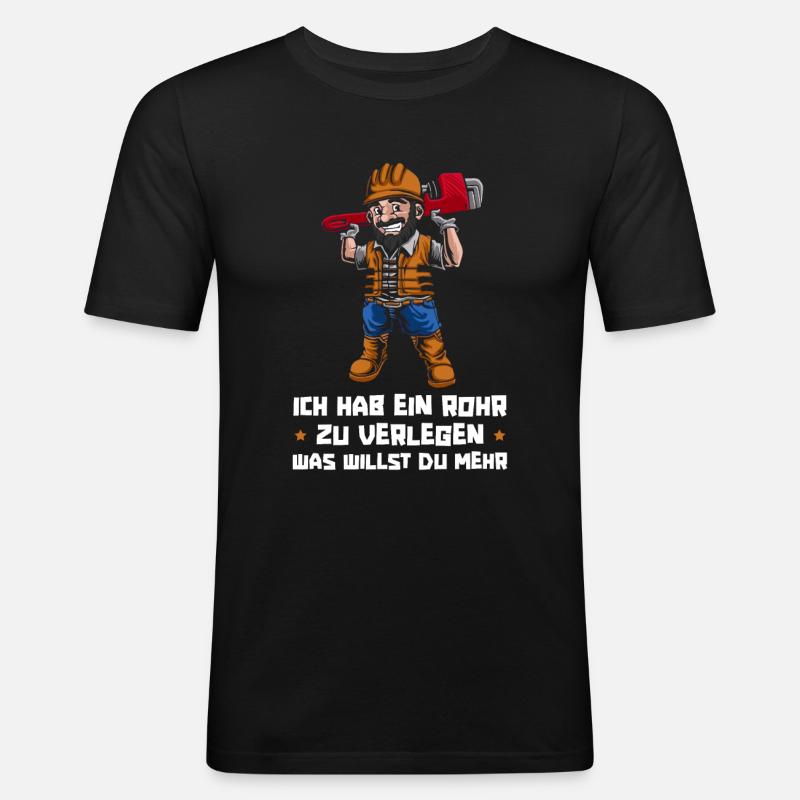 Constructeur de pipelines Witzig - T-shirt près du corps Homme - noir