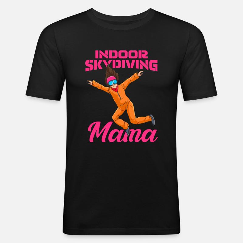 Indoor Skydiving Mutter - Männer Slim Fit T-Shirt - Schwarz