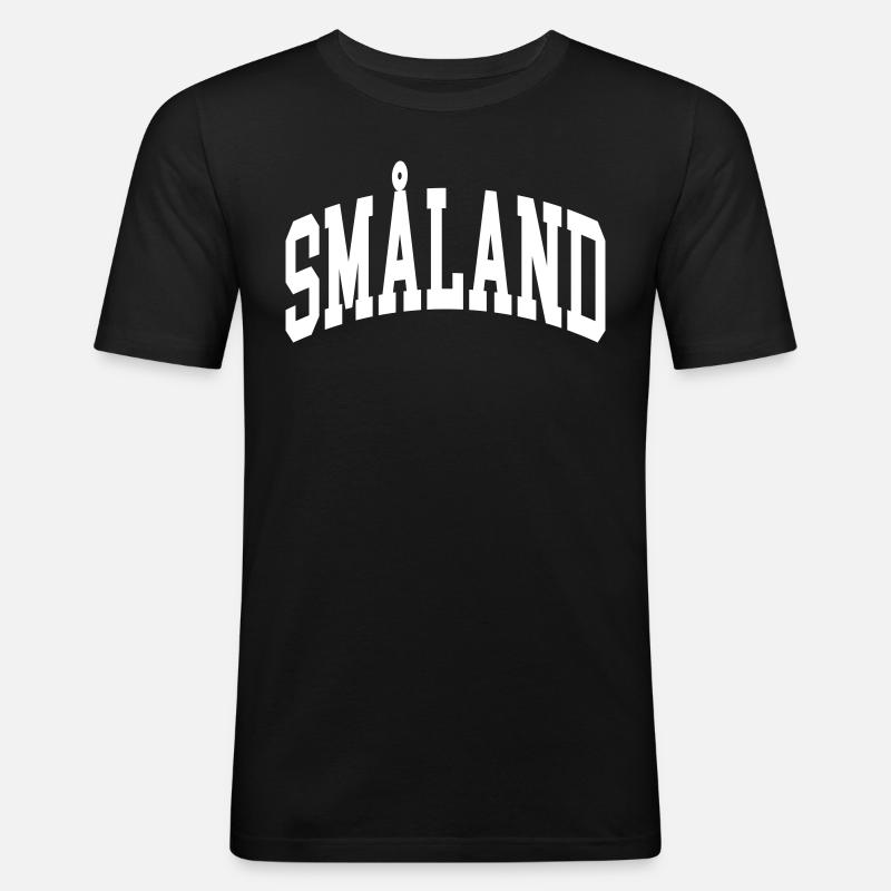 Småland - Slim Fit T-shirt herr - svart