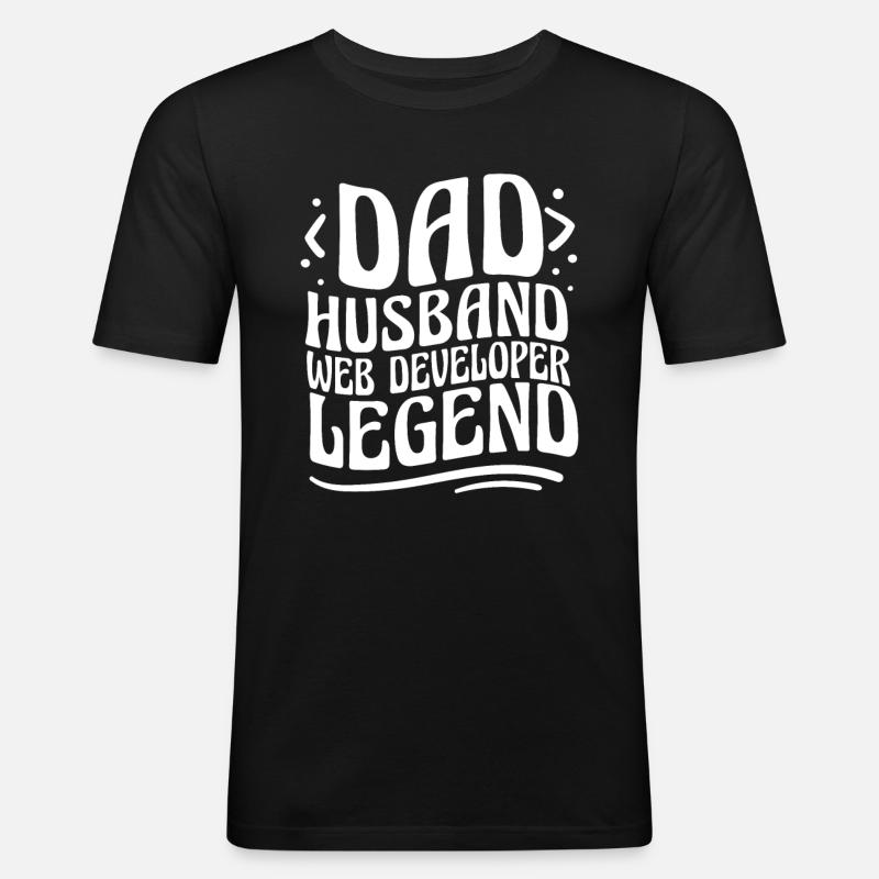 Web Entwickler Webdeveloper - Männer Slim Fit T-Shirt - Schwarz