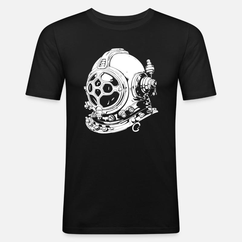 Tauchen Taucher Kommerzielles Tauchen - Männer Slim Fit T-Shirt - Schwarz