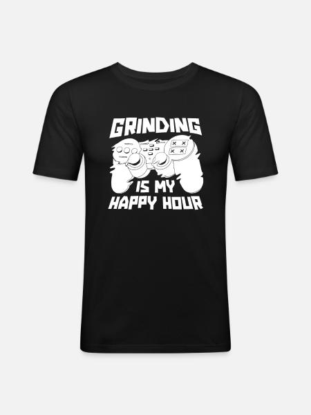 Jeux de joueurs - T-shirt près du corps Homme - noir