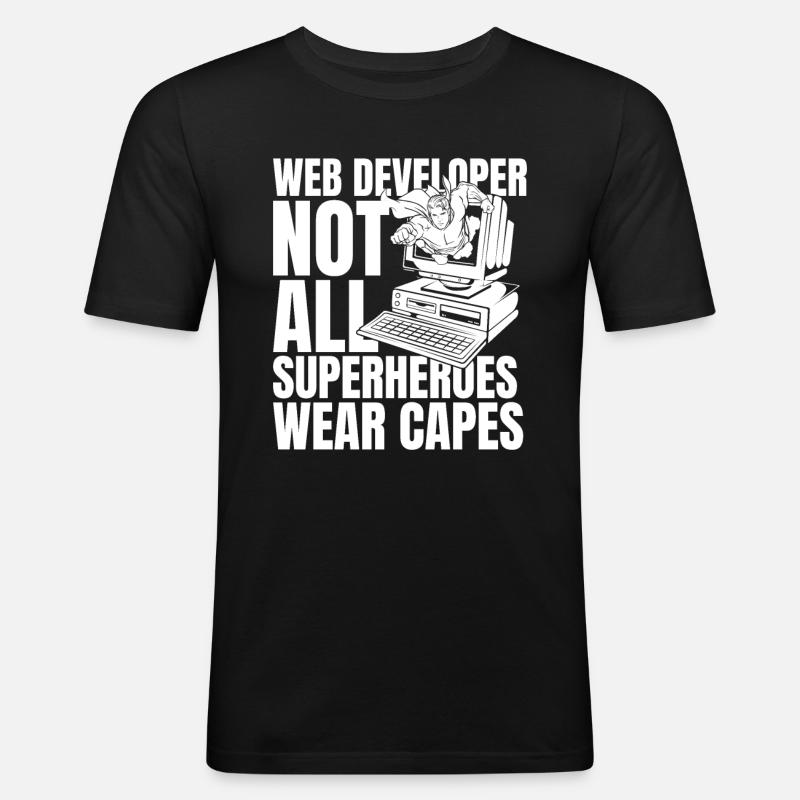 Web Entwickler Webdeveloper - Männer Slim Fit T-Shirt - Schwarz