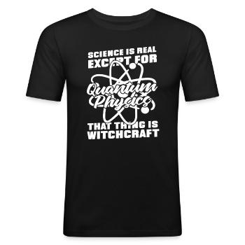 Physics Physicists Quantum Physics - Men's Slim Fit T-Shirt - black - Front - Nik (191cm)