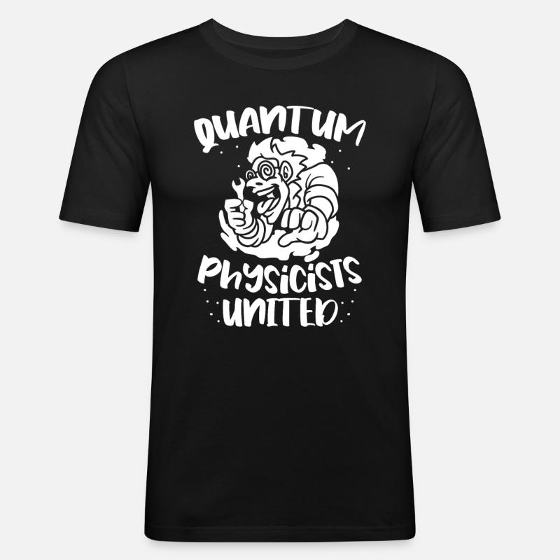 Physik Phyiker Quantenphysik - Männer Slim Fit T-Shirt - Schwarz