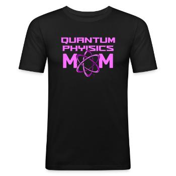 Physics Phyker Mother Quantum Physics - Men's Slim Fit T-Shirt - black - Front - Nik (191cm)