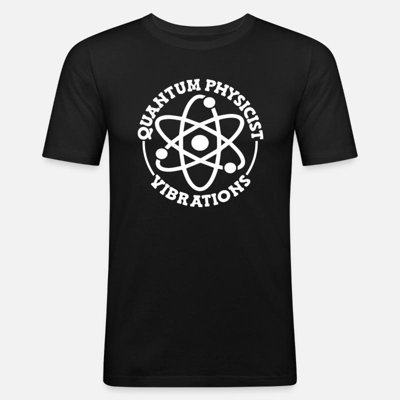 Physik Phyiker Quantenphysik - Männer Slim Fit T-Shirt - Schwarz