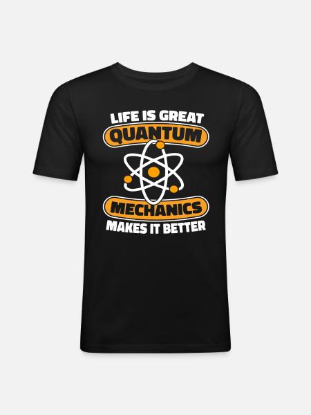 Physics Phyker Cool Quantum Physics - Men's Slim Fit T-Shirt - black