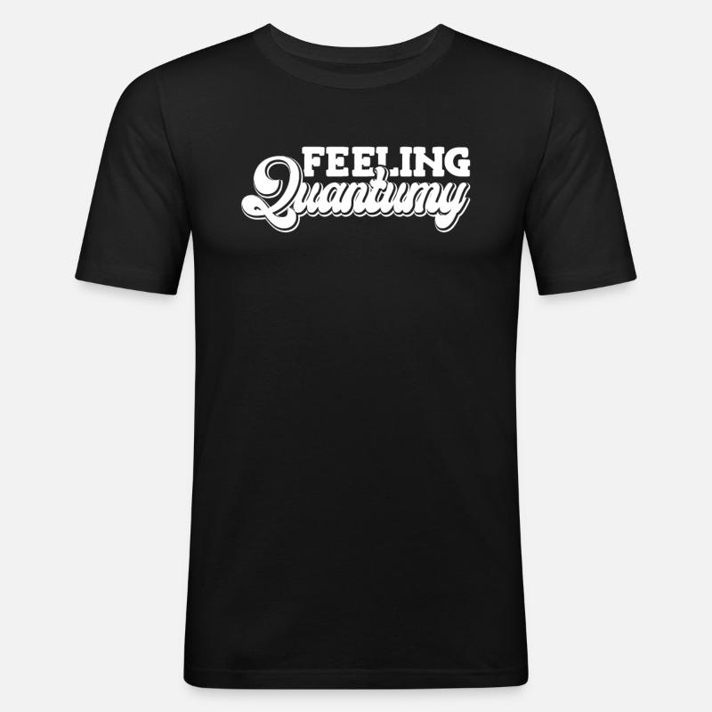 Physik Phyiker Quantenphysik - Männer Slim Fit T-Shirt - Schwarz
