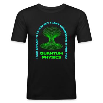 Physics Physicists Quantum Physics - Men's Slim Fit T-Shirt - black - Front - Nik (191cm)