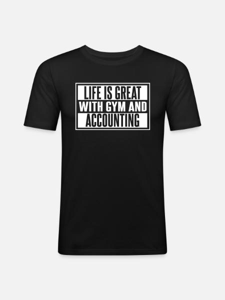 Comptable Conseiller fiscal Gymnase - T-shirt près du corps Homme - noir