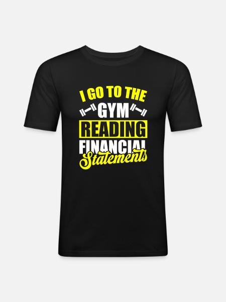 Comptable Conseiller fiscal Gymnase - T-shirt près du corps Homme - noir