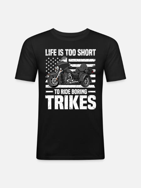 Trike - Männer Slim Fit T-Shirt - Schwarz