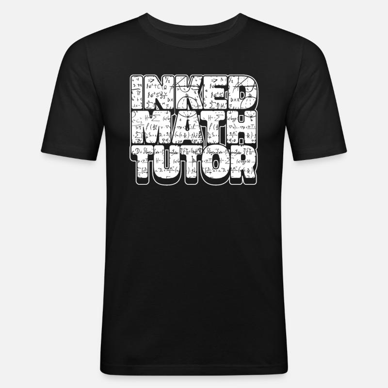 Mathelehrer Mathe Lehrer Eingefärbt - Männer Slim Fit T-Shirt - Schwarz