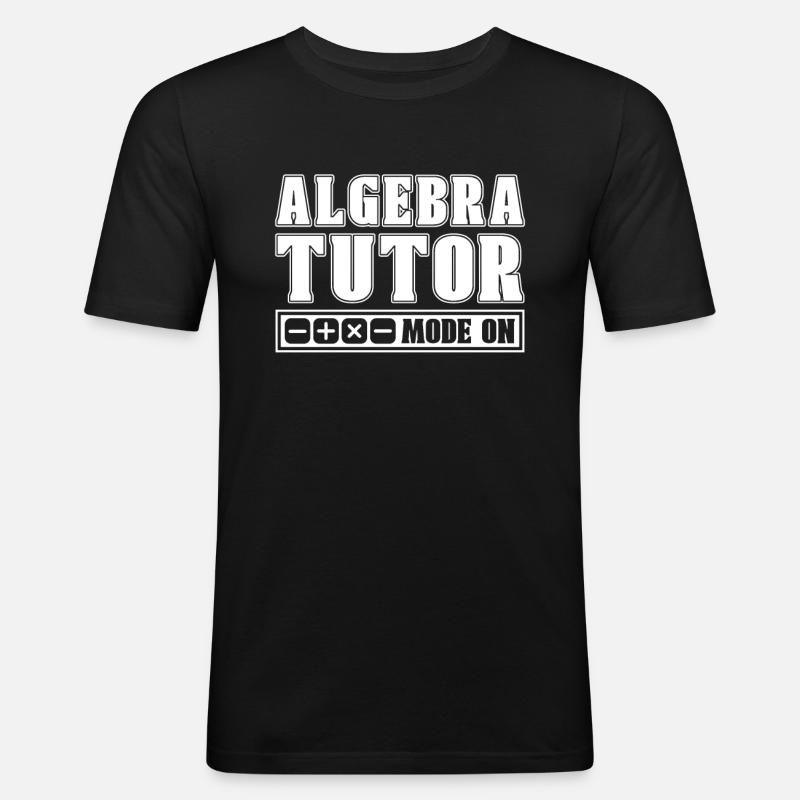 Mathelehrer Mathe Lehrer Algebra - Männer Slim Fit T-Shirt - Schwarz