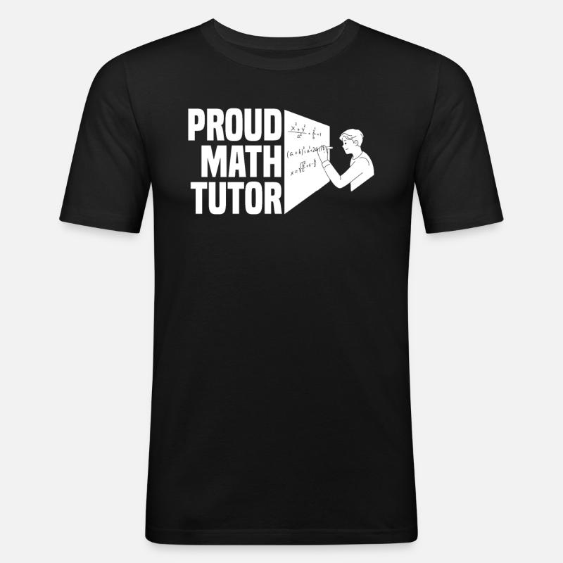 Mathelehrer Mathe Lehrer Witzig - Männer Slim Fit T-Shirt - Schwarz