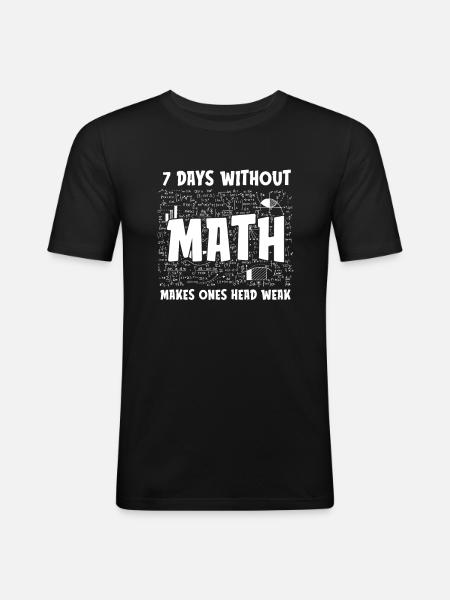 Math Teacher Math Teacher Funny - Men's Slim Fit T-Shirt - black
