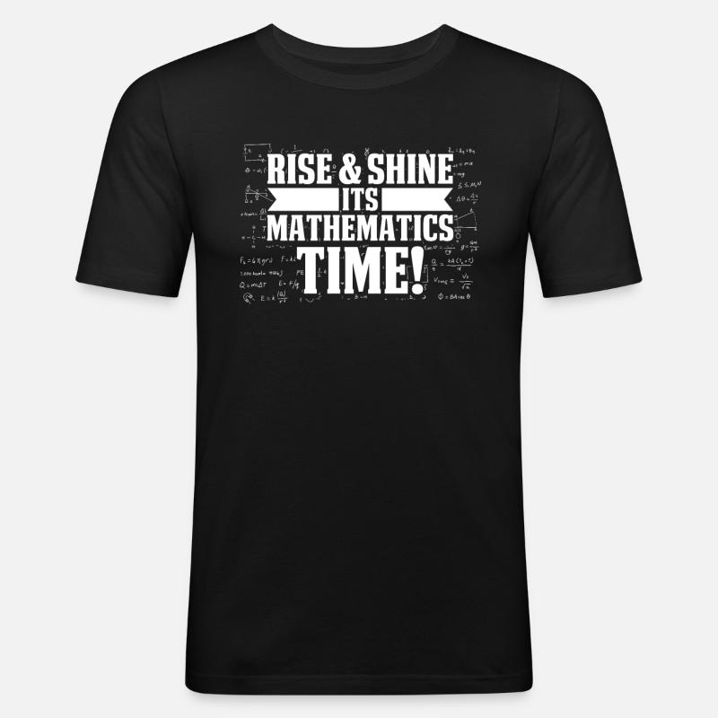 Mathelehrer Mathe Lehrer Lustig - Männer Slim Fit T-Shirt - Schwarz