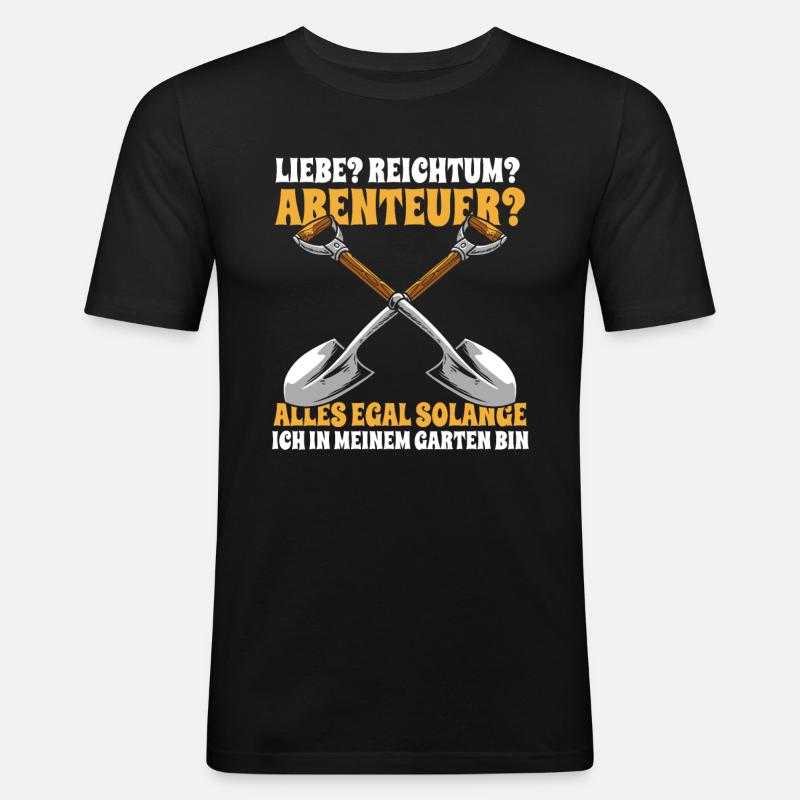 Hobbygärtner Garten - Männer Slim Fit T-Shirt - Schwarz