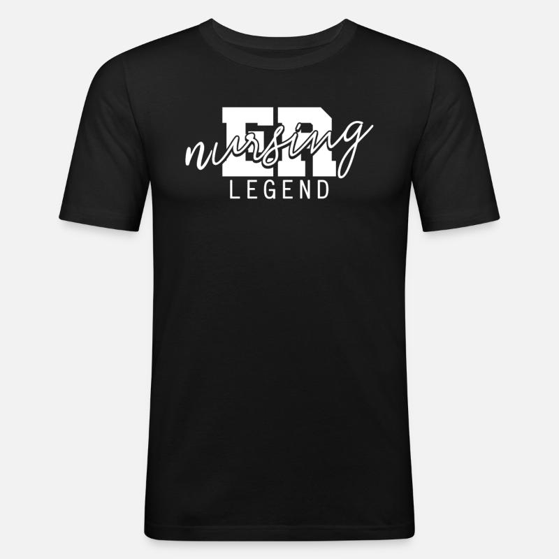Krankenschwester Legende Notfallkrankenschwester - Männer Slim Fit T-Shirt - Schwarz
