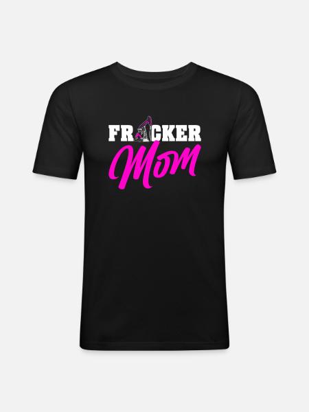 Ölfeld Bohrinsel Fracking - Männer Slim Fit T-Shirt - Schwarz