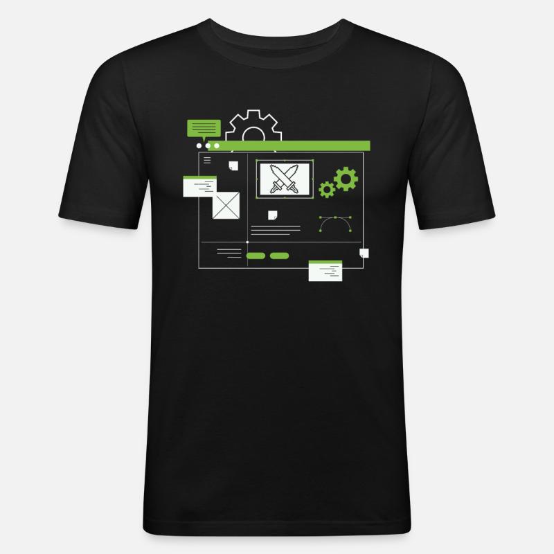 Entwickler Coder Programmierer - Männer Slim Fit T-Shirt - Schwarz