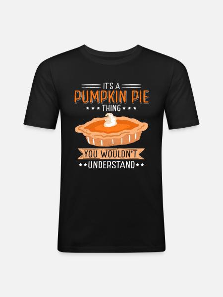 Pumpkin Pie Pumpkin Pie Gift - Men's Slim Fit T-Shirt - black
