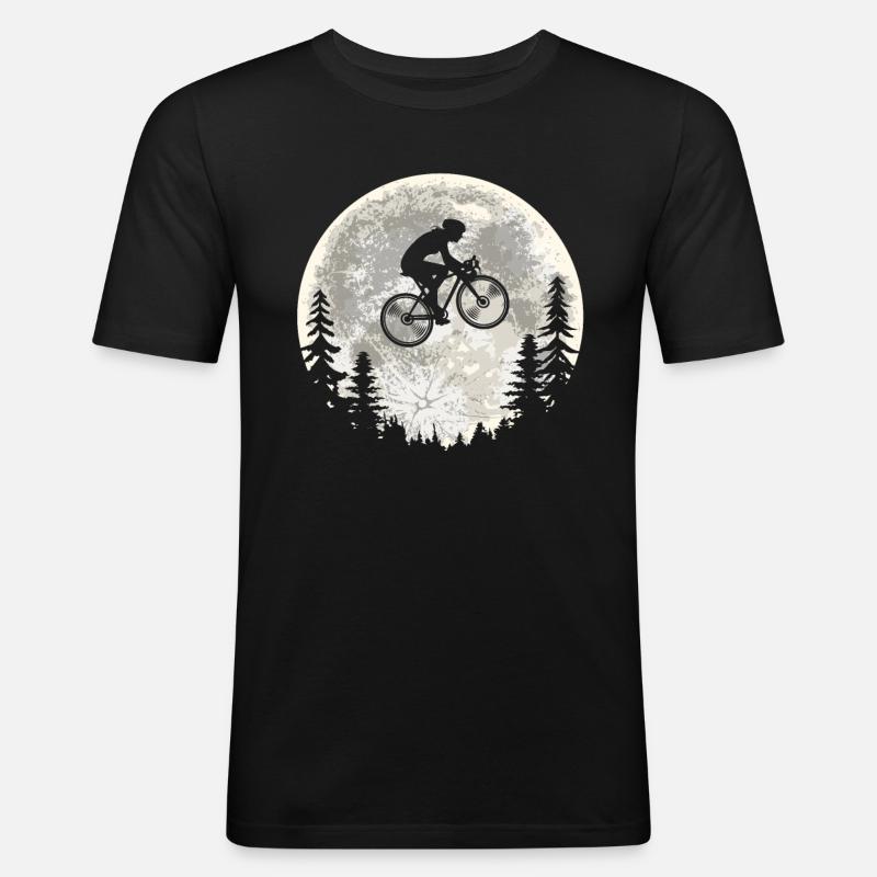 Rower górski Rower górski Mtb Moon - Obcisła koszulka męska - czarny