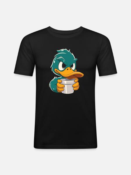 Duck - Men's Slim Fit T-Shirt - black