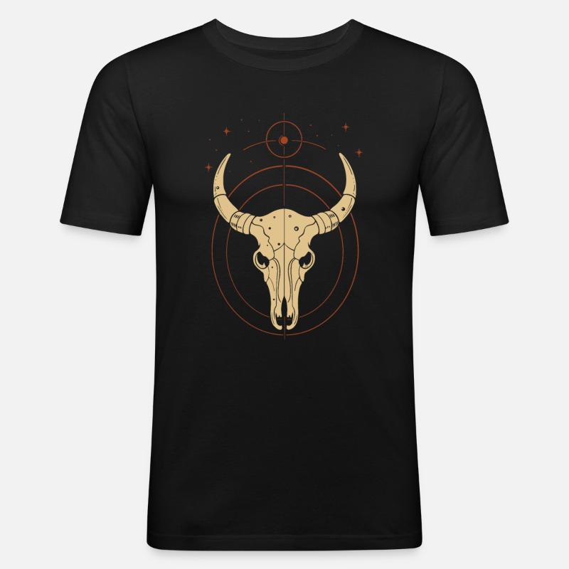 Sternzeichen Stier - Männer Slim Fit T-Shirt - Schwarz