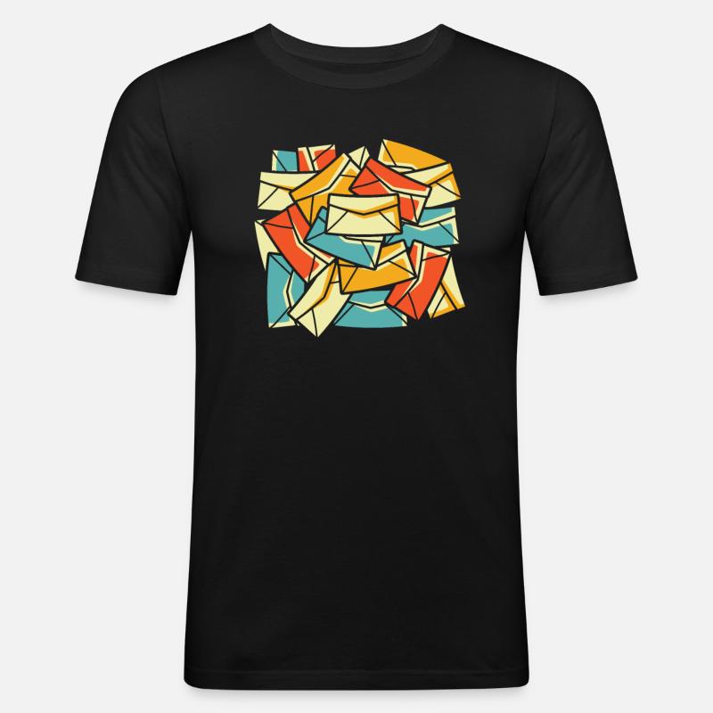 Postbote Briefträger - Männer Slim Fit T-Shirt - Schwarz