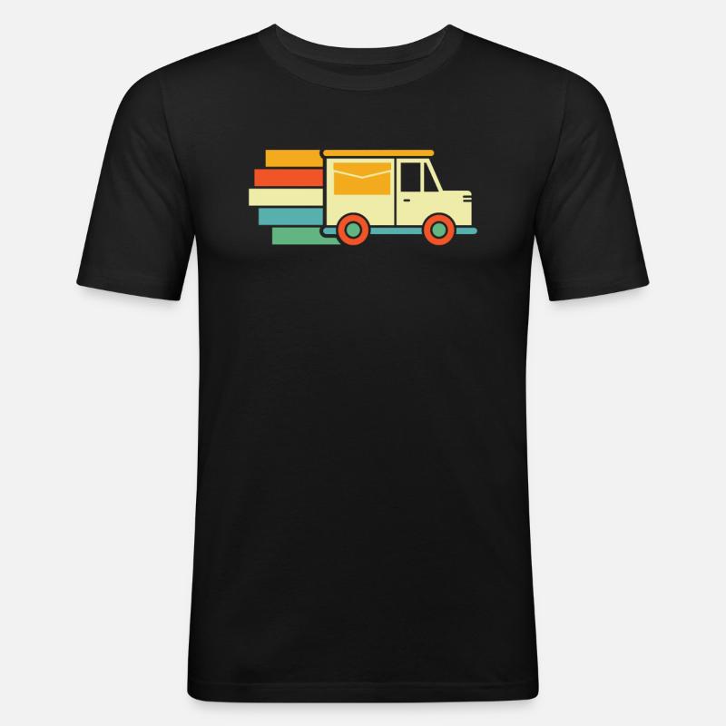 Postbote Briefträger - Männer Slim Fit T-Shirt - Schwarz