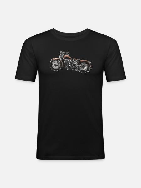 Motorfiets Biker Motorfiets - Mannen slim fit T-shirt - zwart