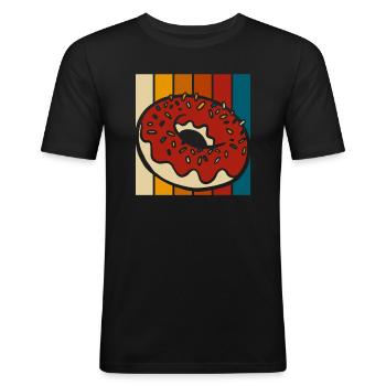 Doughnut - Men's Slim Fit T-Shirt - black - Front - Nik (191cm)