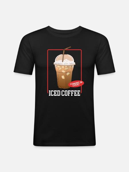 Iced Coffee Coffee Lover Iced Coffee Gift - Men's Slim Fit T-Shirt - black
