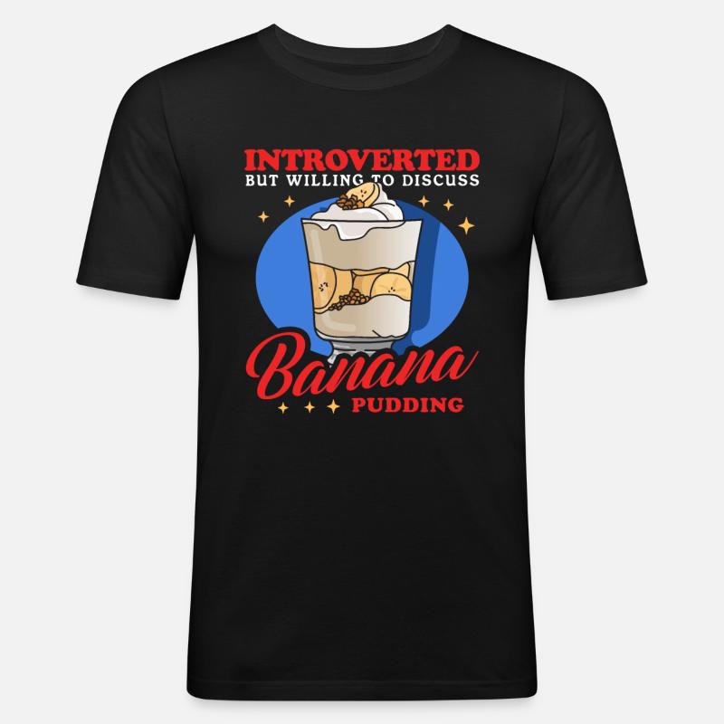 Bananenpudding Bananen-Pudding Geschenk - Männer Slim Fit T-Shirt - Schwarz