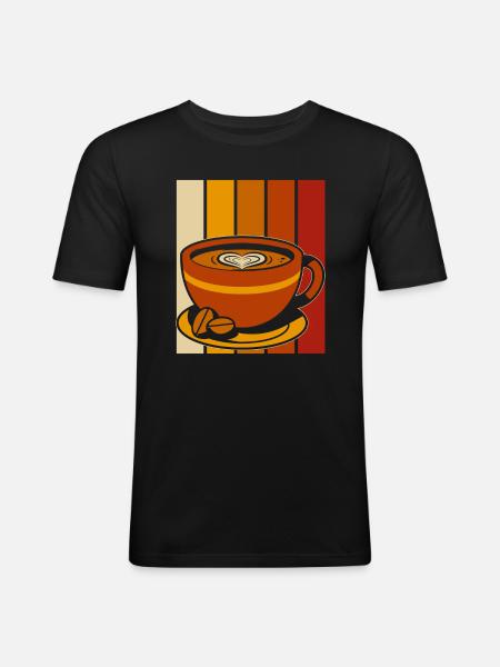 Coffee Cafe - Men's Slim Fit T-Shirt - black