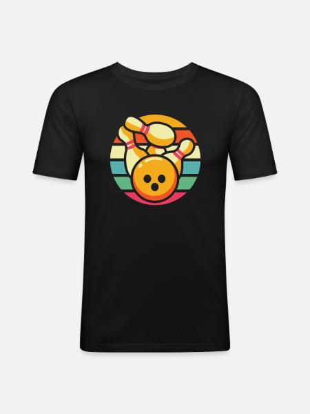 Bowling Bowlen Bowler - Men's Slim Fit T-Shirt - black