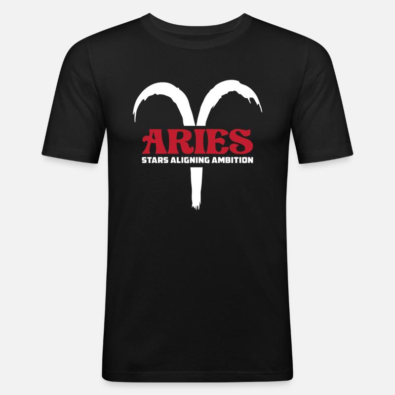 Aries Astrology - Men's Slim Fit T-Shirt - black