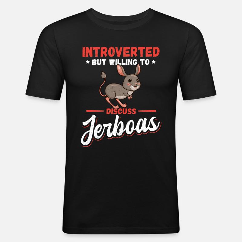 Springmäuse Springmaus Wüstenspringmaus Geschenk - Männer Slim Fit T-Shirt - Schwarz